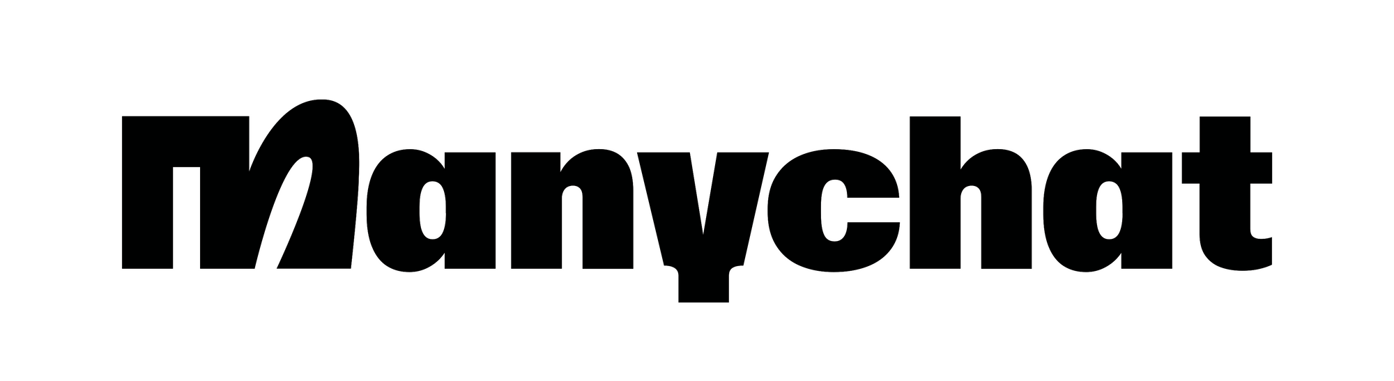 The Manychat wordmark, a plain white background with black text