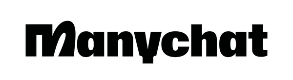 The Manychat wordmark, a plain white background with black text
